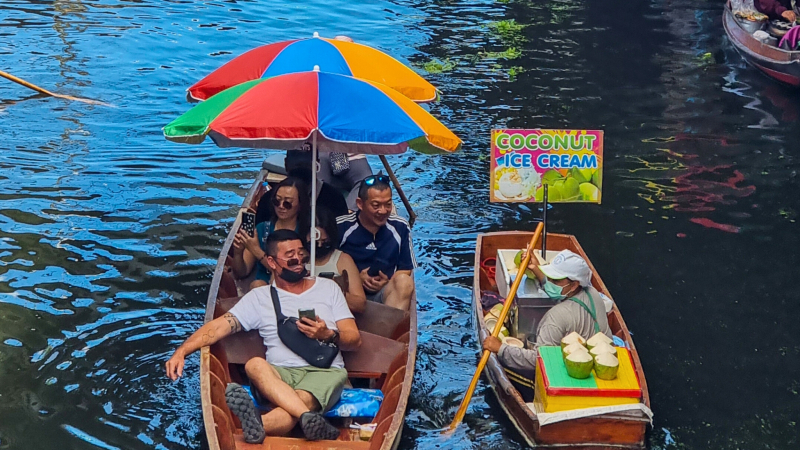 Local floating market Bangkok